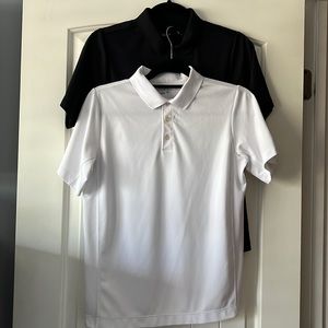 Nike Dri-Fit Big Boys Golf Polo Size L, 1 black 1 white, 100 % Polyester.